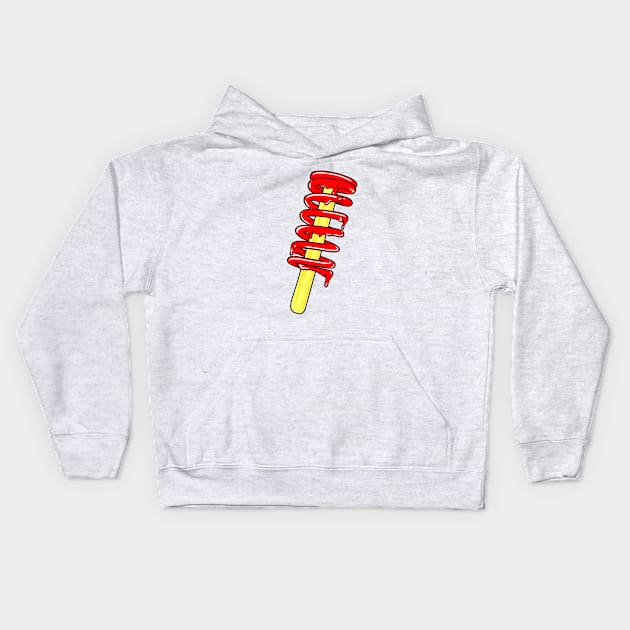 Car Partition Kids Hoodie by Thinkerman